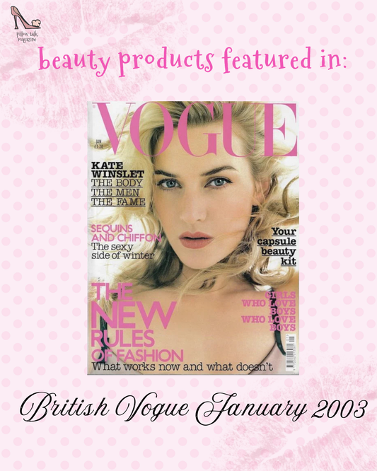 real beauty products featured in British vogue's January 2003 issue xx